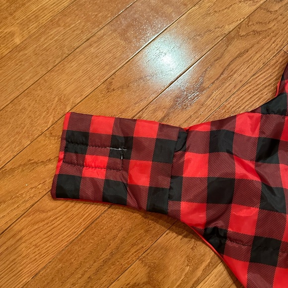 Buffalo Plaid Red and Black Dog Jacket - Picture 6 of 9